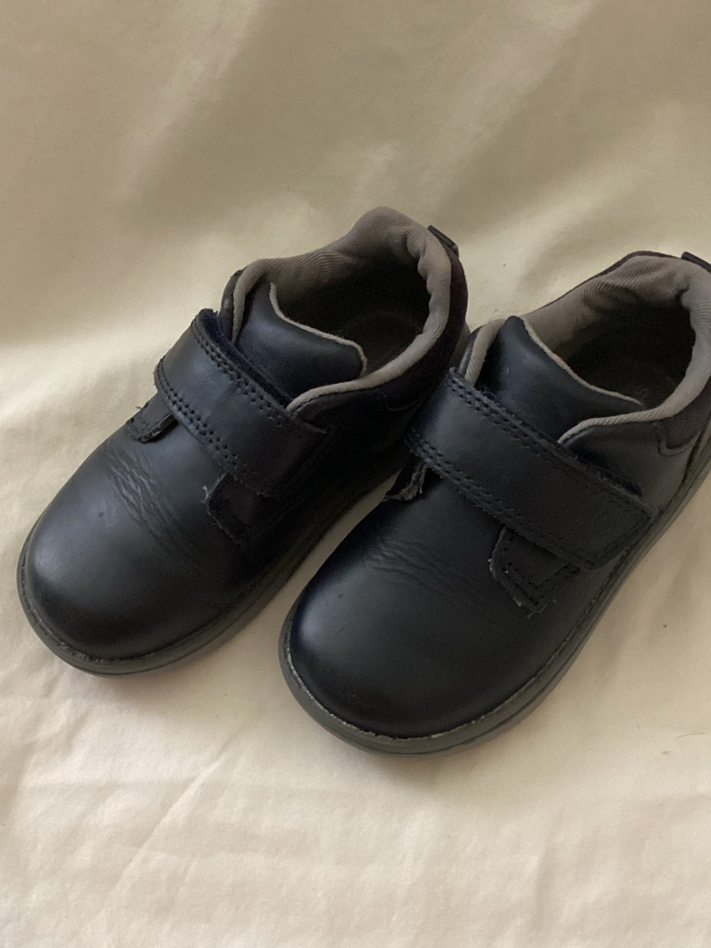 Stride Rite Navy Kids Velcro Dress Shoes